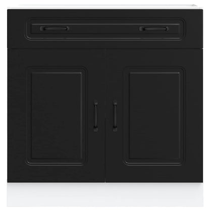 Kitchen Base Cabinet Kalmar Black Engineered Wood