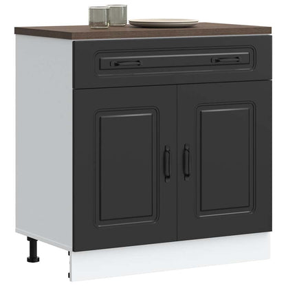 Kitchen Base Cabinet Kalmar Black Engineered Wood