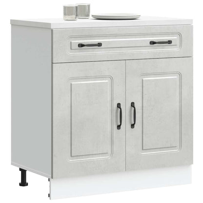 Kitchen Base Cabinet Kalmar Concrete Grey Engineered Wood