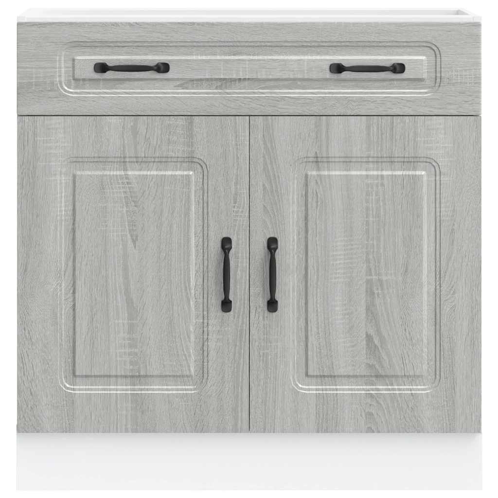 Kitchen Base Cabinet Kalmar Grey Sonoma Engineered Wood