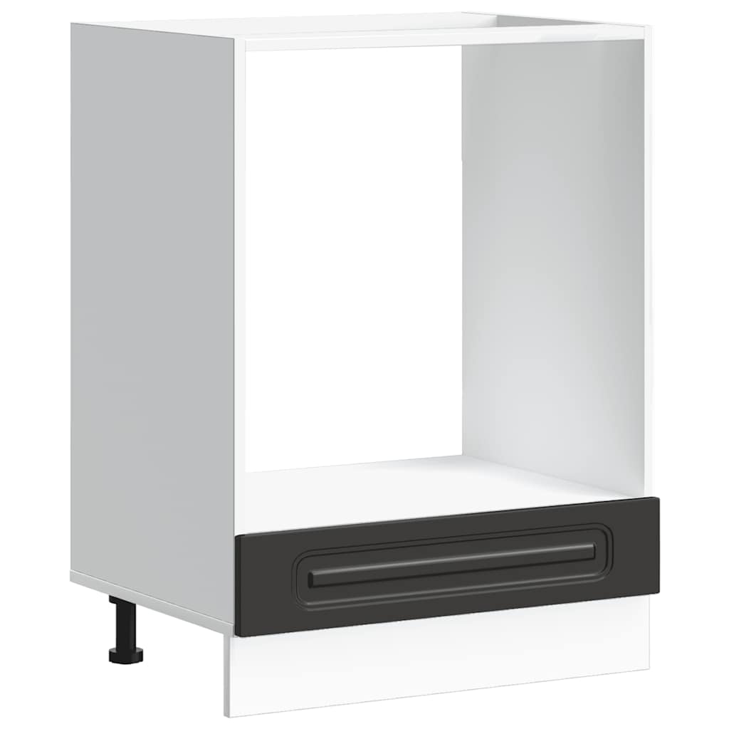 Oven Cabinet Kalmar Black Engineered Wood