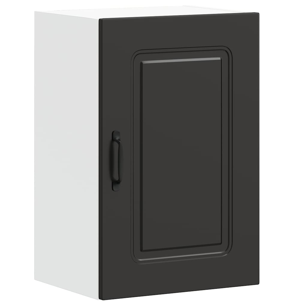 Kitchen Wall Cabinet Kalmar Black Engineered Wood