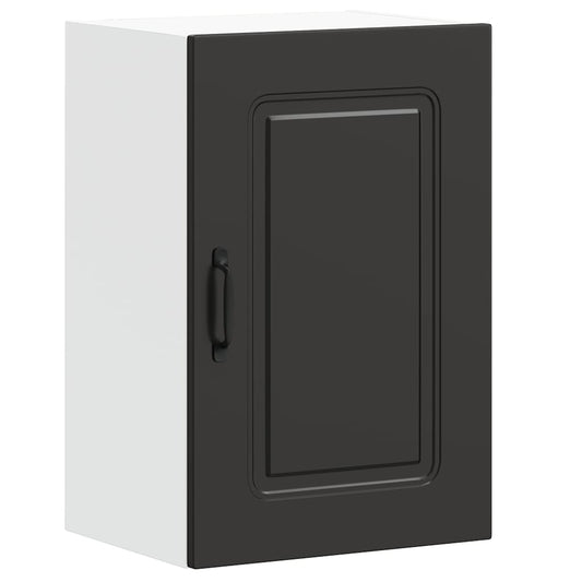Kitchen Wall Cabinet Kalmar Black Engineered Wood