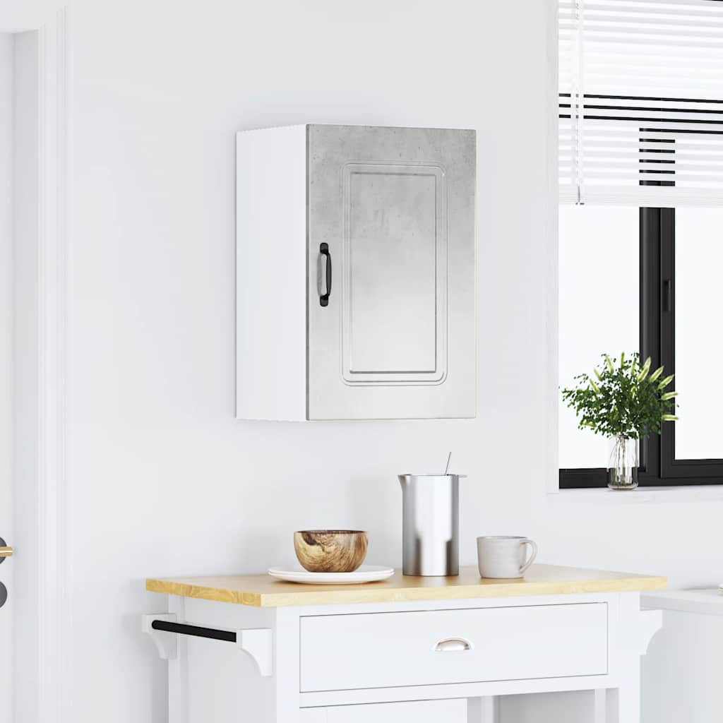 Kitchen Wall Cabinet Kalmar Concrete Grey Engineered Wood