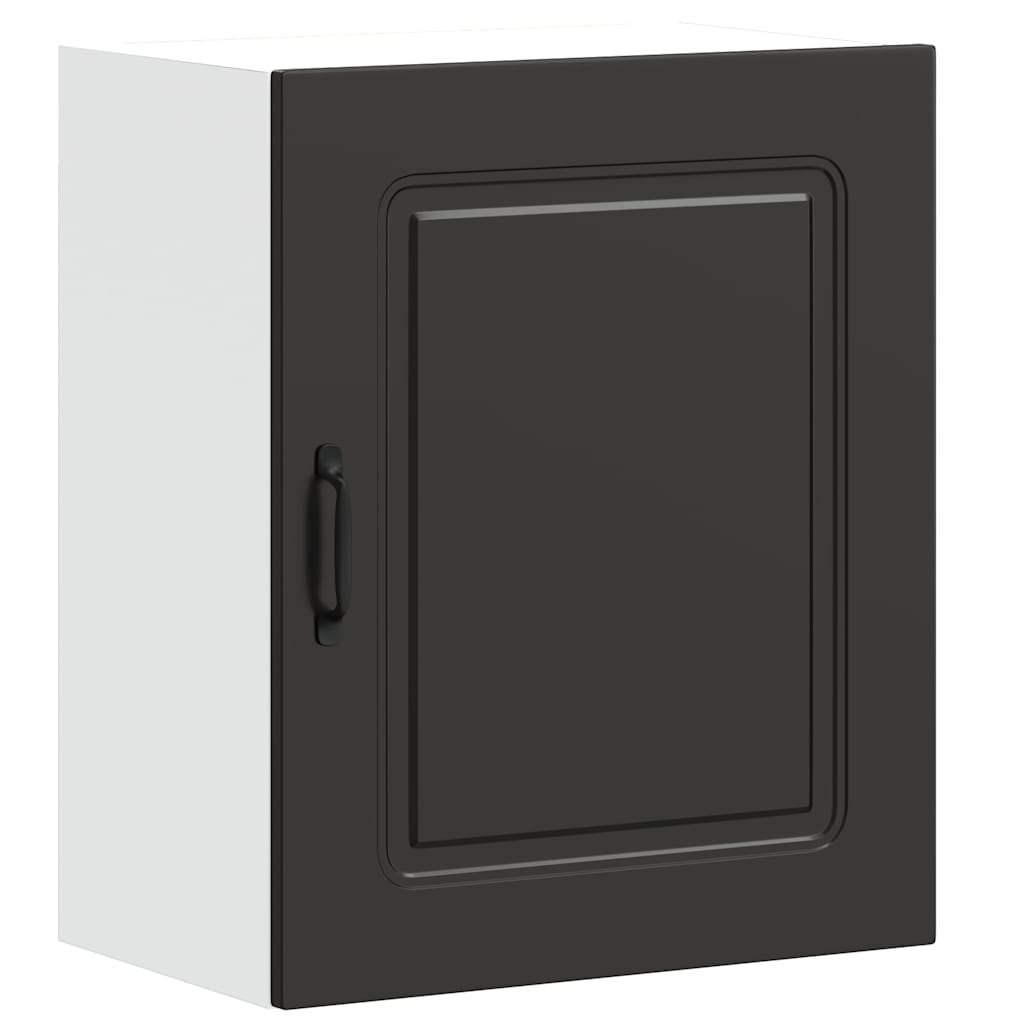 Kitchen Wall Cabinet Kalmar Black Engineered Wood
