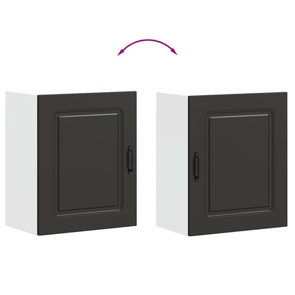 Kitchen Wall Cabinets 2 pcs Kalmar Black Engineered Wood