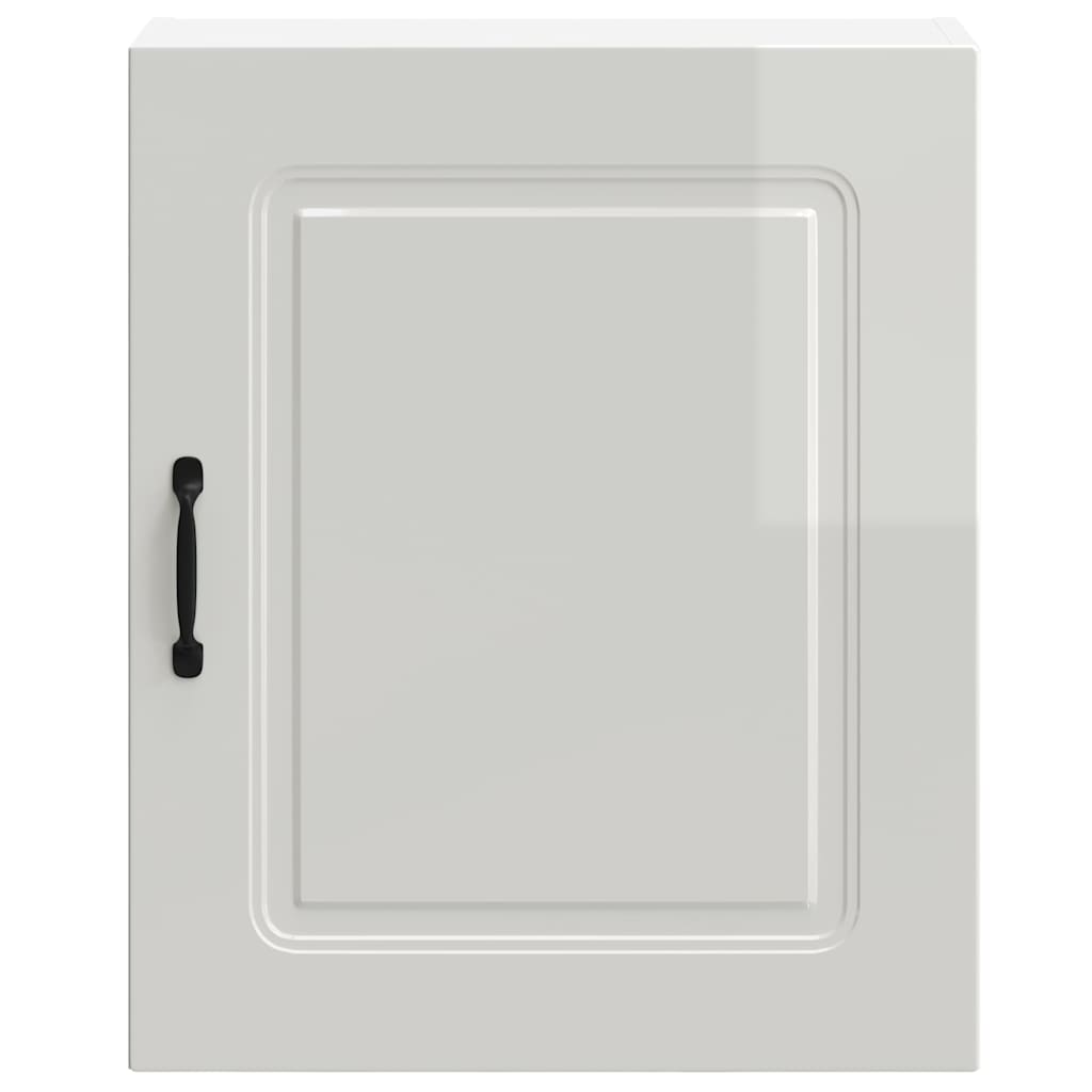 Kitchen Wall Cabinets 2 pcs Kalmar High Gloss White Engineered Wood