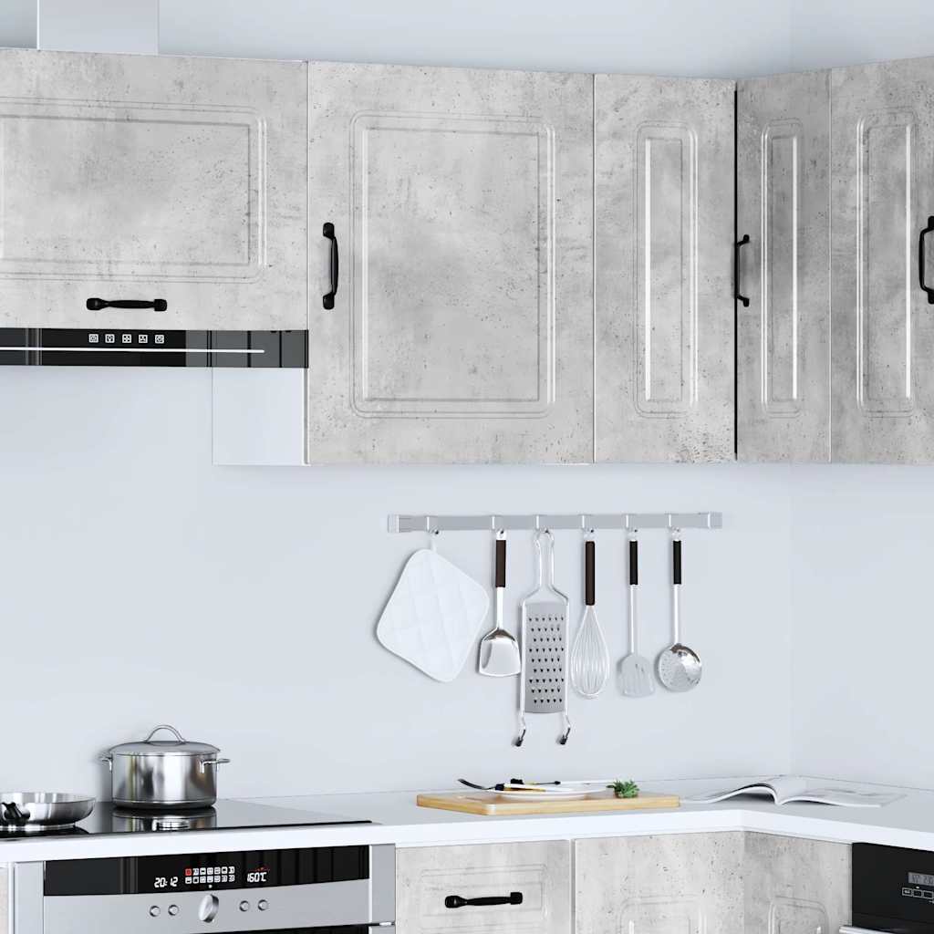 Kitchen Wall Cabinet Kalmar Concrete Grey Engineered Wood