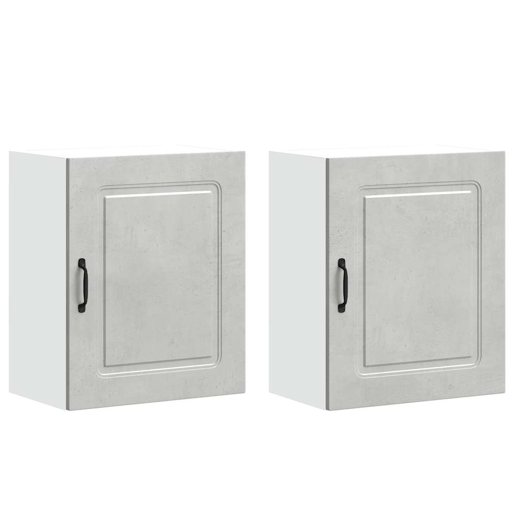Kitchen Wall Cabinets 2 pcs Kalmar Concrete Grey Engineered Wood