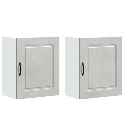 Kitchen Wall Cabinets 2 pcs Kalmar Concrete Grey Engineered Wood