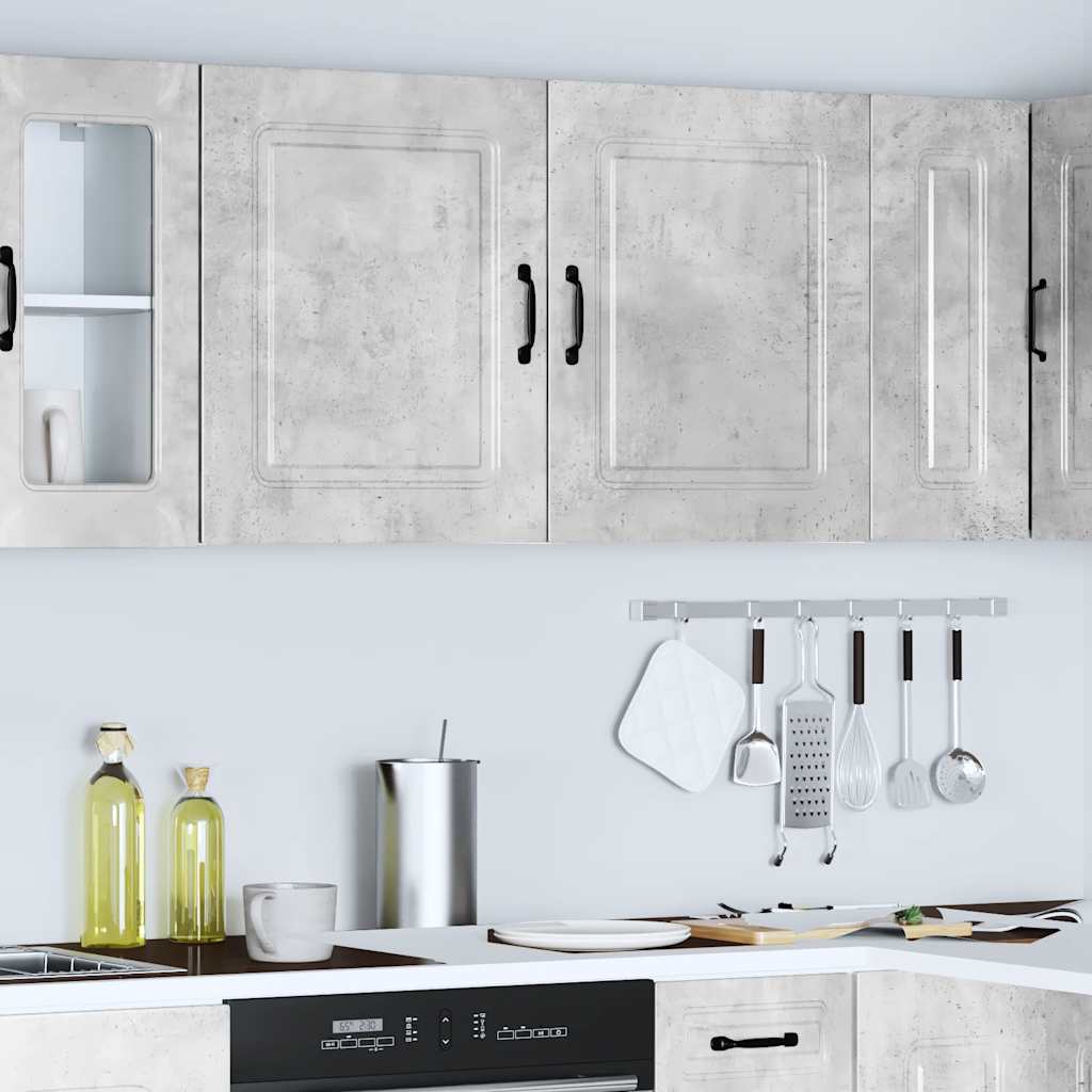 Kitchen Wall Cabinets 2 pcs Kalmar Concrete Grey Engineered Wood