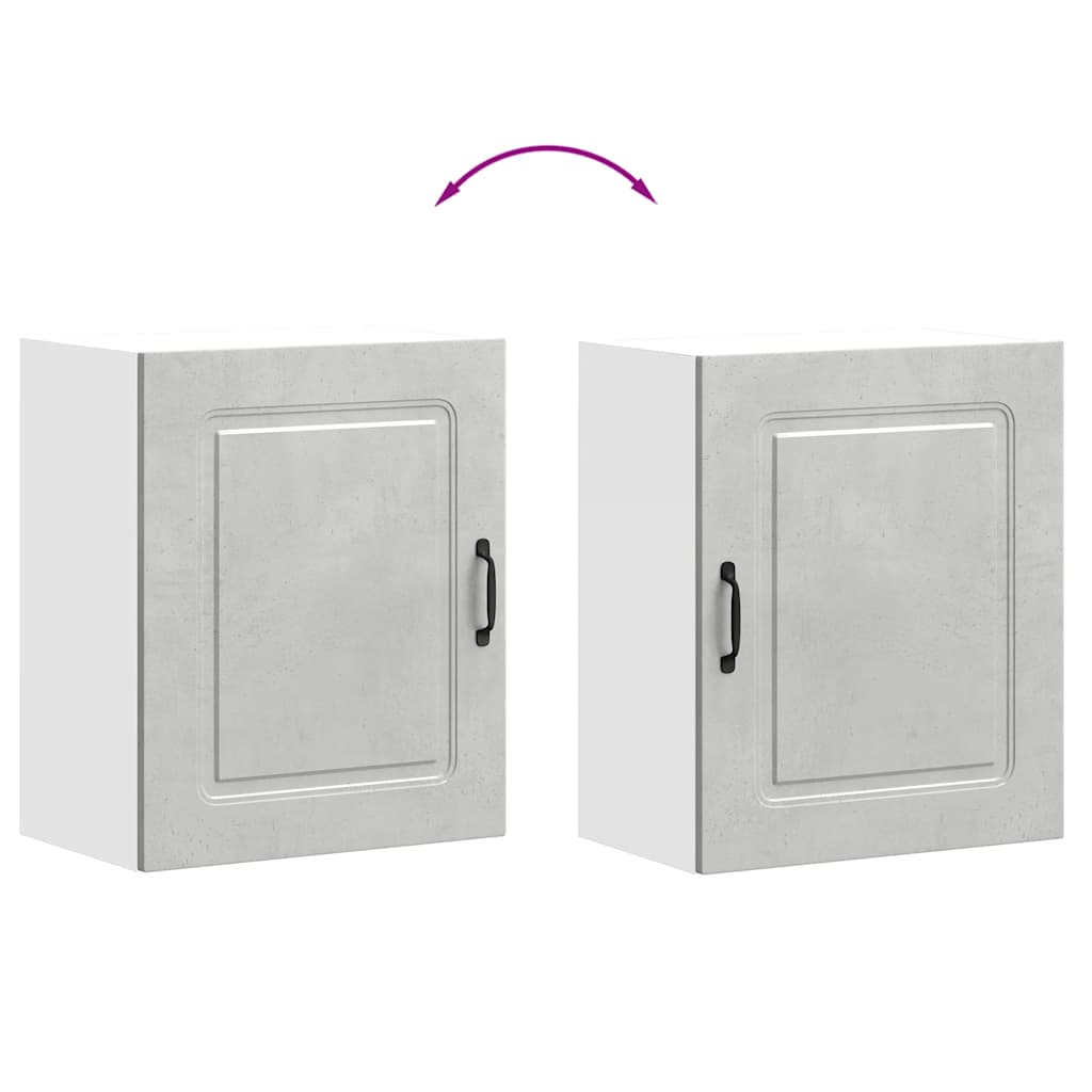 Kitchen Wall Cabinets 2 pcs Kalmar Concrete Grey Engineered Wood