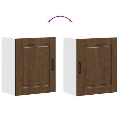 Kitchen Wall Cabinets 2 pcs Kalmar Brown Oak Engineered Wood