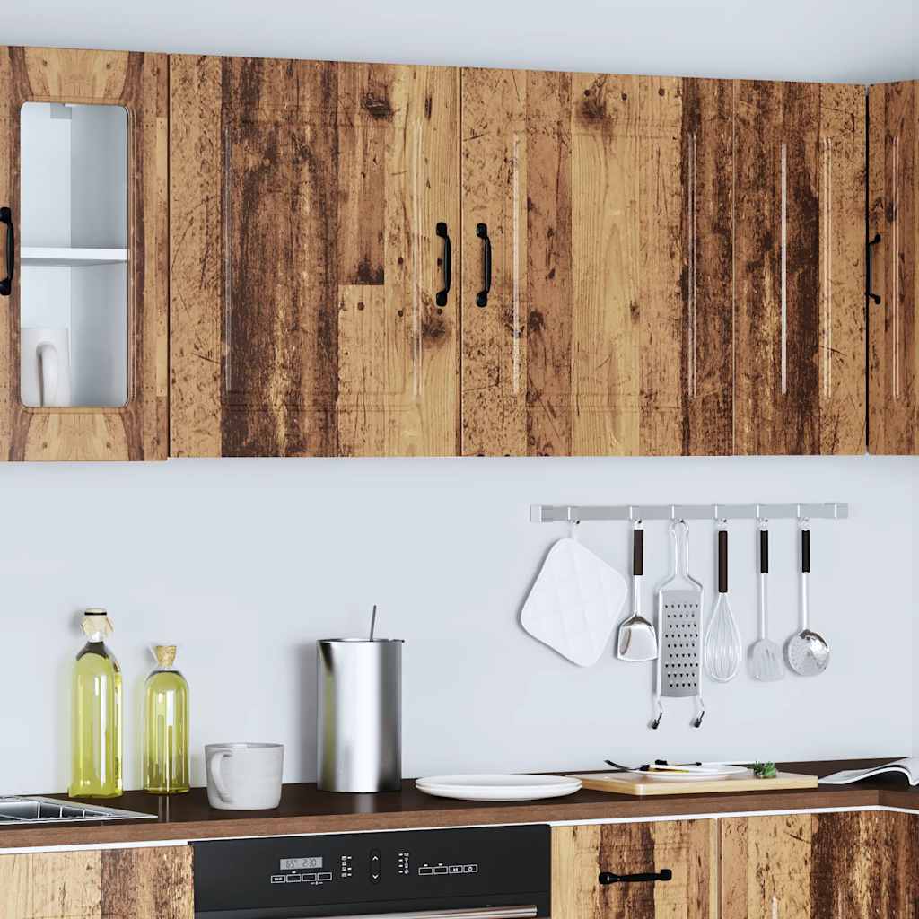 Kitchen Wall Cabinets 2 pcs Kalmar Old Wood Engineered Wood