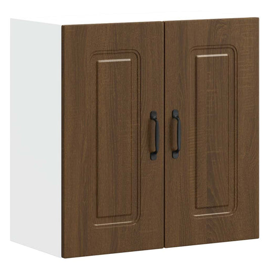 Kitchen Wall Cabinet Kalmar Brown Oak Engineered Wood