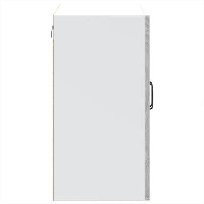 Kitchen Wall Cabinet with Glass Door Kalmar Grey Sonoma Engineered Wood