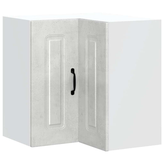 Kitchen Wall Corner Cabinet Kalmar Concrete Grey Engineered Wood