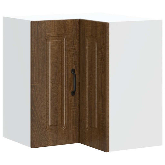 Kitchen Wall Corner Cabinet Kalmar Brown Oak Engineered Wood