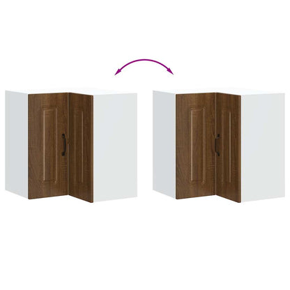 Kitchen Wall Corner Cabinet Kalmar Brown Oak Engineered Wood