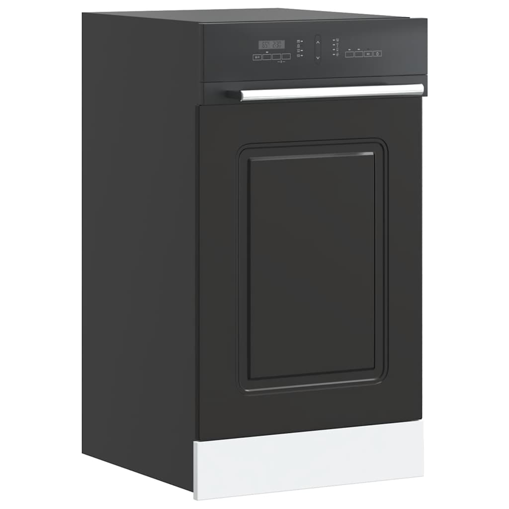 Dishwasher Panel Kalmar Black 45x1.5x57 cm Engineered Wood
