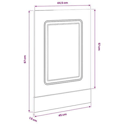 Dishwasher Panel Kalmar Smoked Oak 45x1.5x57 cm Engineered Wood