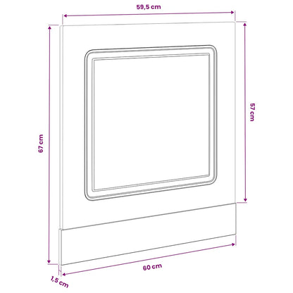 Dishwasher Panel Kalmar Smoked Oak 60x1.5x57 cm Engineered Wood