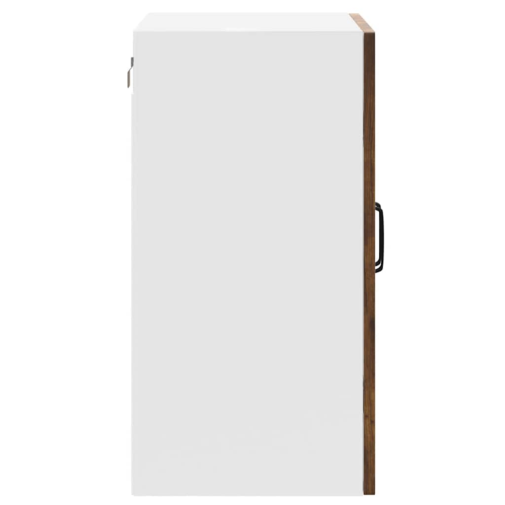 Kitchen Wall Cabinet with Glass Door Kalmar Old Wood Engineered Wood