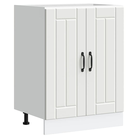 Sink Base Cabinet Lucca White Engineered Wood