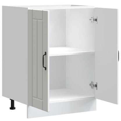 Sink Base Cabinet Lucca High Gloss White Engineered Wood