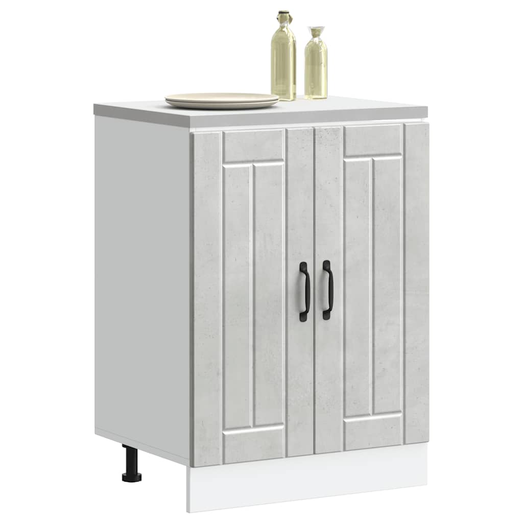 Sink Base Cabinet Lucca Concrete Grey Engineered Wood