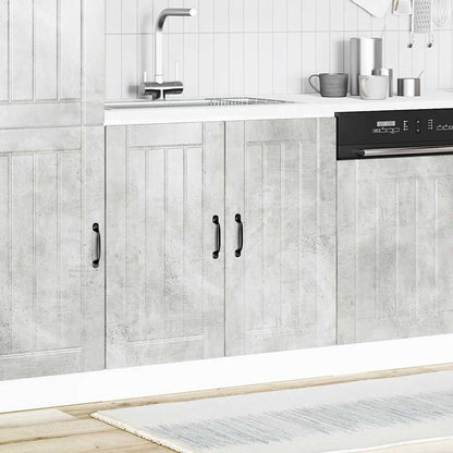 Sink Base Cabinet Lucca Concrete Grey Engineered Wood