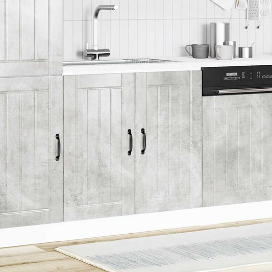 Sink Base Cabinet Lucca Concrete Grey Engineered Wood