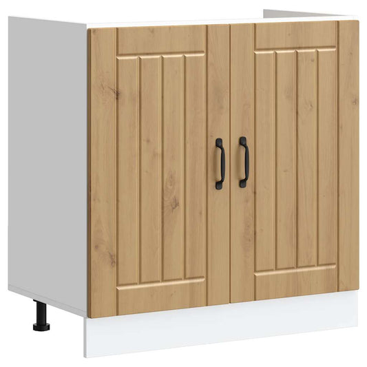 Sink Base Cabinet Lucca Artisan Oak Engineered Wood
