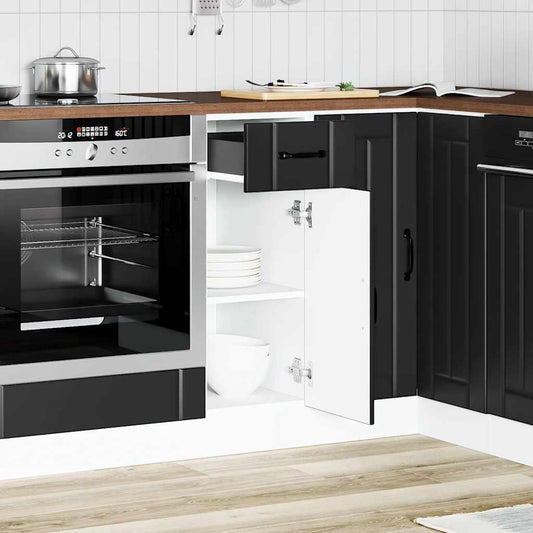 Kitchen Base Cabinet Lucca Black Engineered Wood