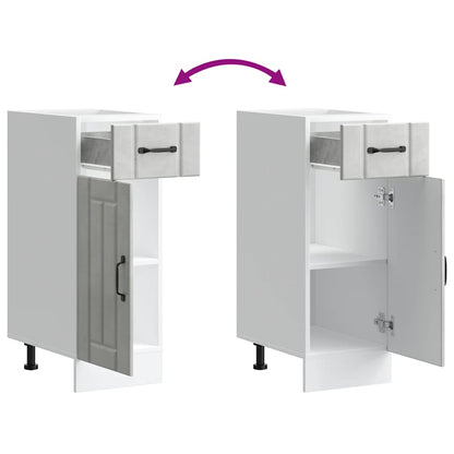 Kitchen Base Cabinet Lucca Concrete Grey Engineered Wood