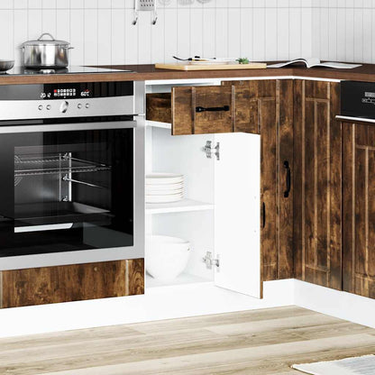 Kitchen Base Cabinet Lucca Smoked Oak Engineered Wood