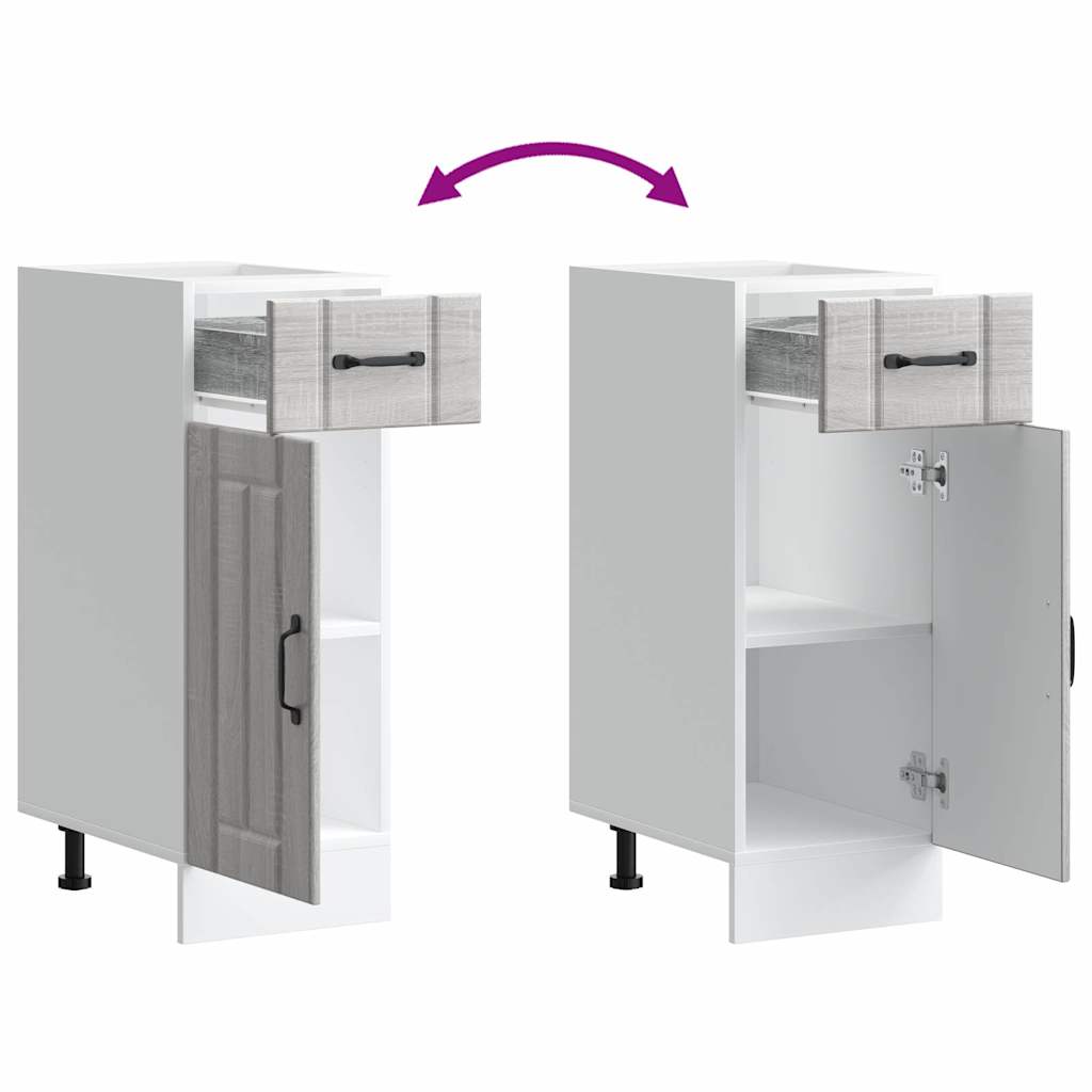 Kitchen Base Cabinet Lucca Grey Sonoma Engineered Wood