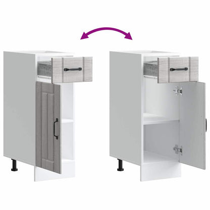 Kitchen Base Cabinet Lucca Grey Sonoma Engineered Wood