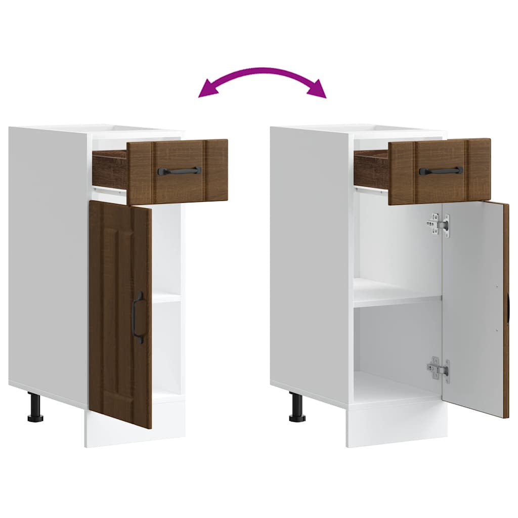 Kitchen Base Cabinet Lucca Brown Oak Engineered Wood