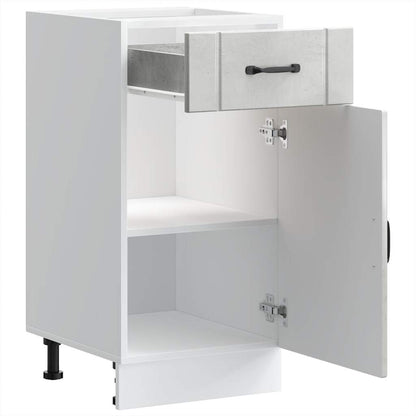 Kitchen Base Cabinet Lucca Concrete Grey Engineered Wood