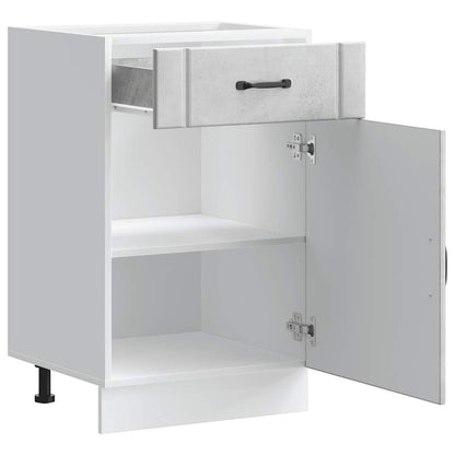 Kitchen Base Cabinet Lucca Concrete Grey Engineered Wood