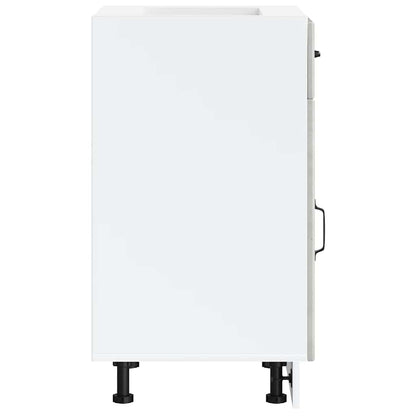 Kitchen Base Cabinet Lucca Concrete Grey Engineered Wood