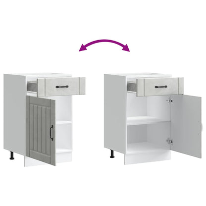 Kitchen Base Cabinet Lucca Concrete Grey Engineered Wood