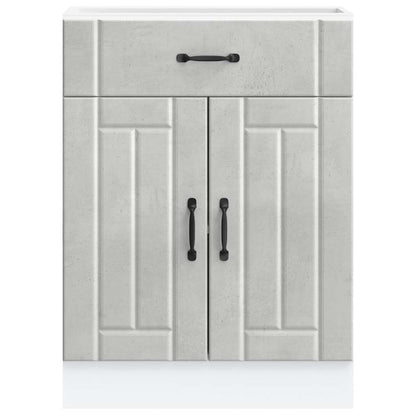 Kitchen Base Cabinet Lucca Concrete Grey Engineered Wood