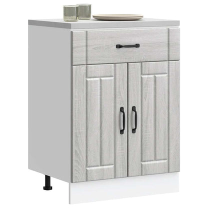 Kitchen Base Cabinet Lucca Grey Sonoma Engineered Wood