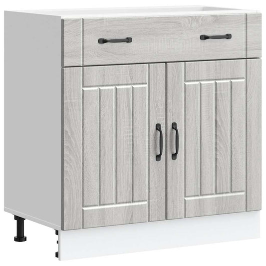 Kitchen Base Cabinet Lucca Grey Sonoma Engineered Wood