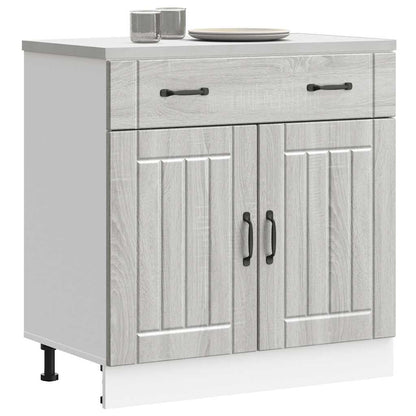 Kitchen Base Cabinet Lucca Grey Sonoma Engineered Wood