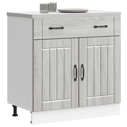 Kitchen Base Cabinet Lucca Grey Sonoma Engineered Wood