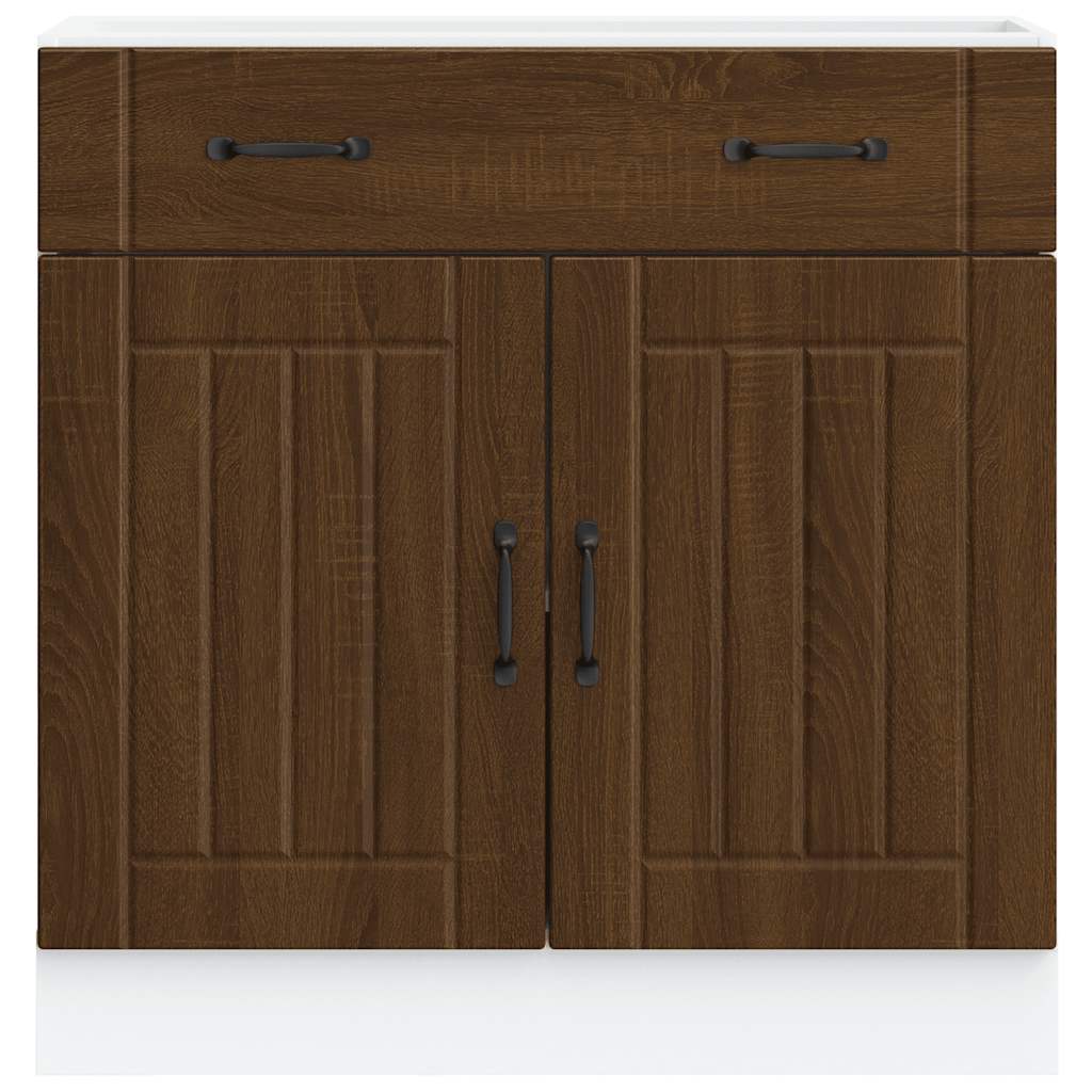 Kitchen Base Cabinet Lucca Brown Oak Engineered Wood
