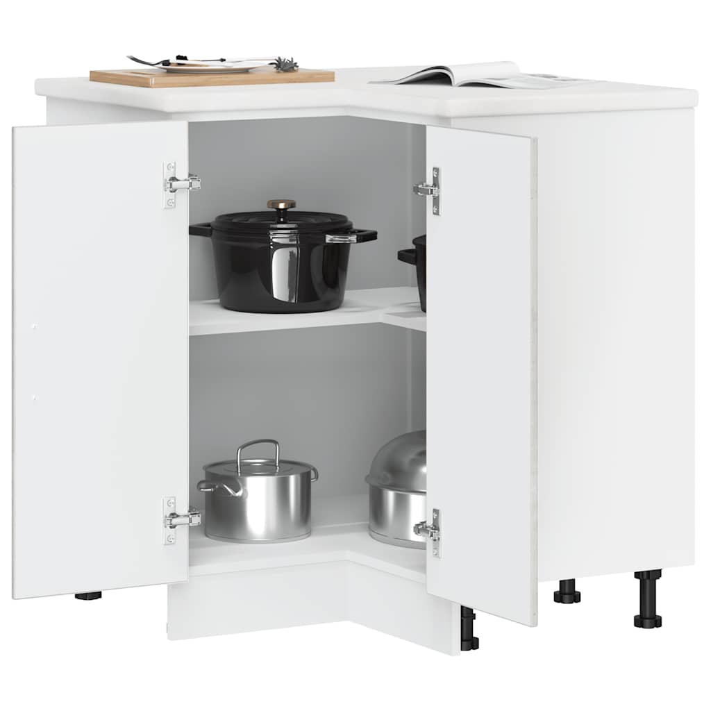 Kitchen Corner Base Cabinet Lucca Concrete Grey Engineered Wood